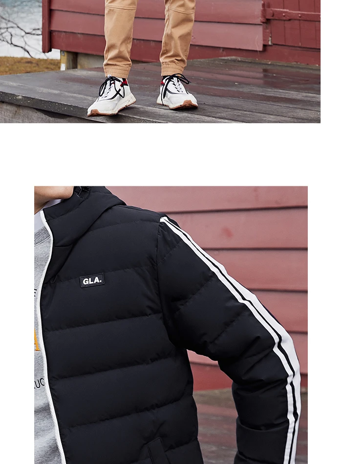 SEMIR пуховик мужской короткий Повседневный Модный Дикий зимний теплый тренд красивый жакет одежда с капюшоном для взрослых пуховик