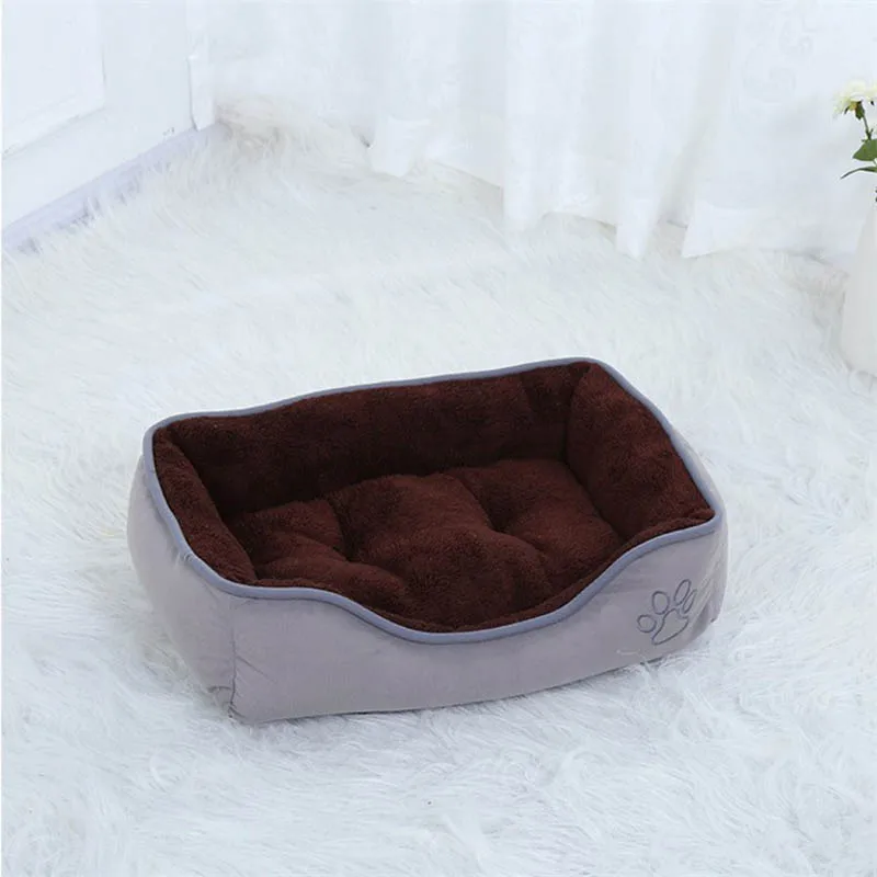 Собачья кровать, пригодная для стирки дышащие удобные собачья будка диван для отдыха для большой средний подстилка для собаки с плюшевой подкладкой теплое гнездо съемный товары для домашних животных - Цвет: coffee