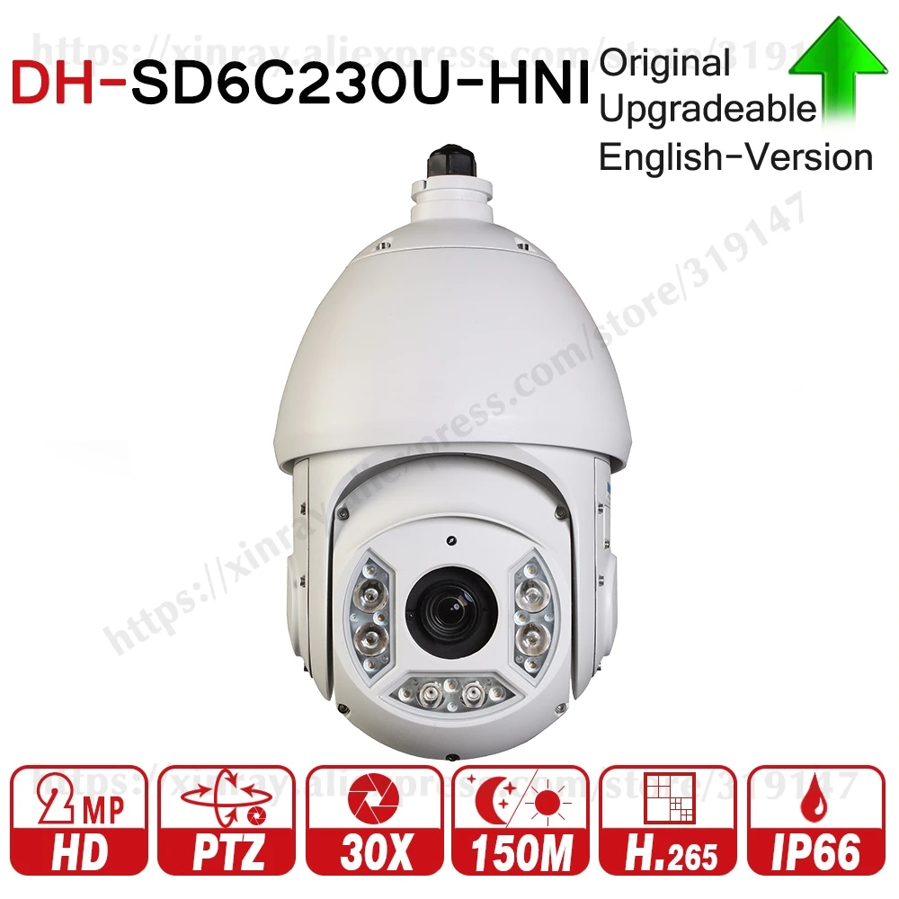 DH оригинальный SD6C230U-HNI 2MP 30X Starlight IR Сеть PTZ IP камера 4,5-135 мм оптический зум 150 м IR Starlight H.265 автоматическое отслеживание