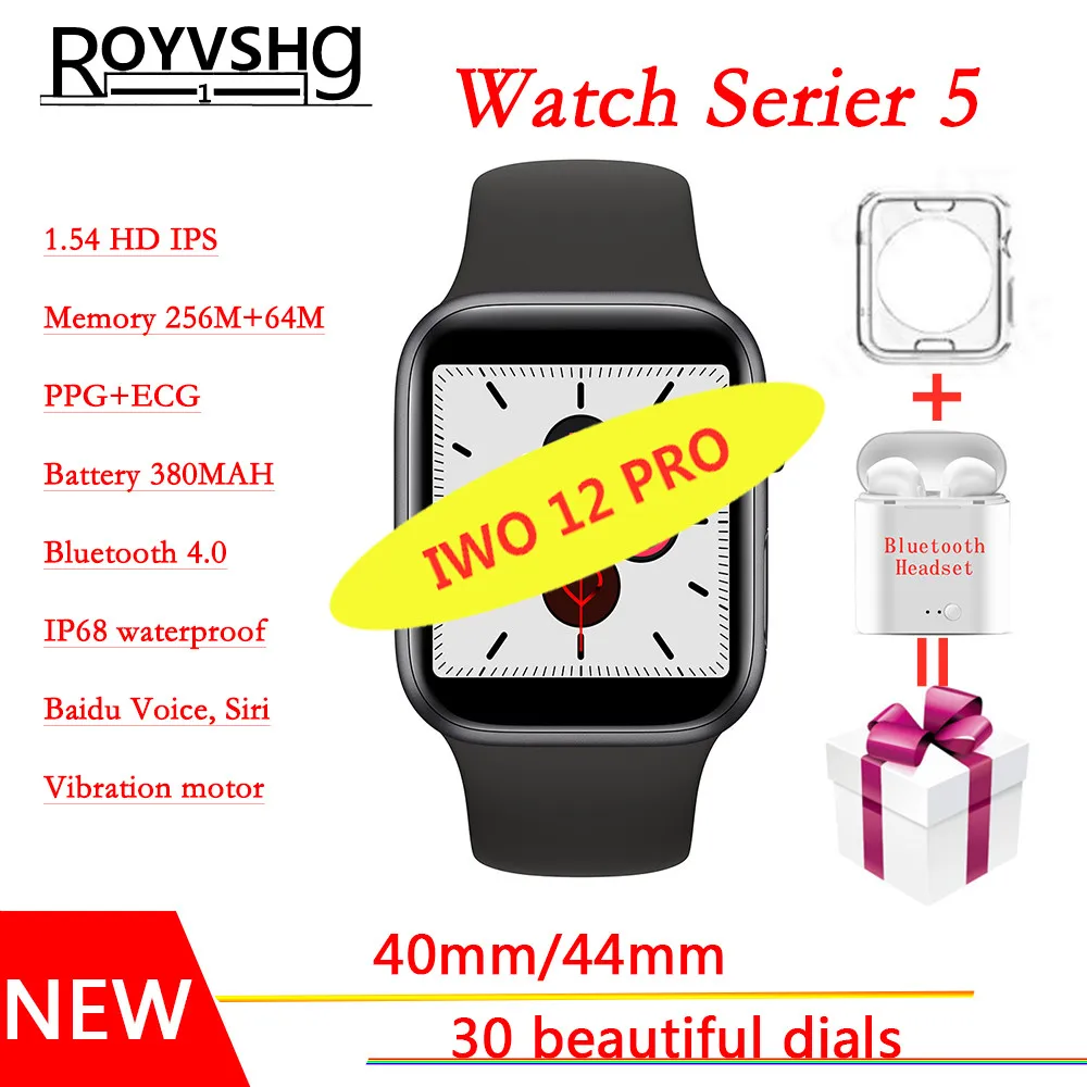 IWO 12 Watch series 5 1:1 Смарт-часы женские человек 40/44 мм для apple iPhone X 11 IOS Android телефон smartwatch IWO12 PK IWO 11/10