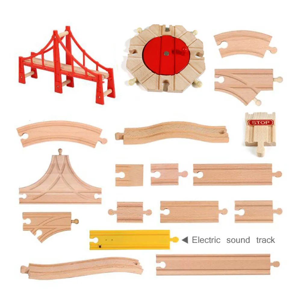 1PC Wooden Track Railway Beech Train Accessories Wood Tracks Toys Set Spare Parts For Kids | Игрушки и хобби