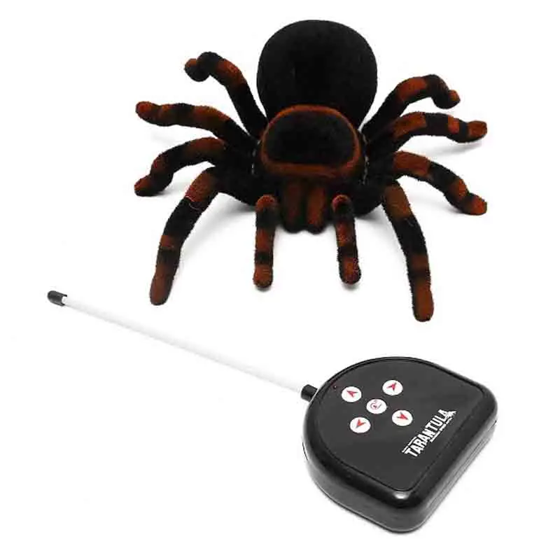 

4-way Infrared RC Spider Eye Shine Halloween Simulation Scary Plush Creepy Tarantula Remote Control Tricky Scary Soft Prank Toys