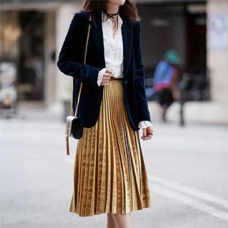 Fashion Women Lady Girl High Waist Long Pleated Skirt Elegant Evening Party Club OL Ladies jupe femme dames Streetwear Fashion Women Lady Girl High Waist Long Pleated Skirt Elegant Evening Party Club OL Ladies jupe femme dames Streetwear