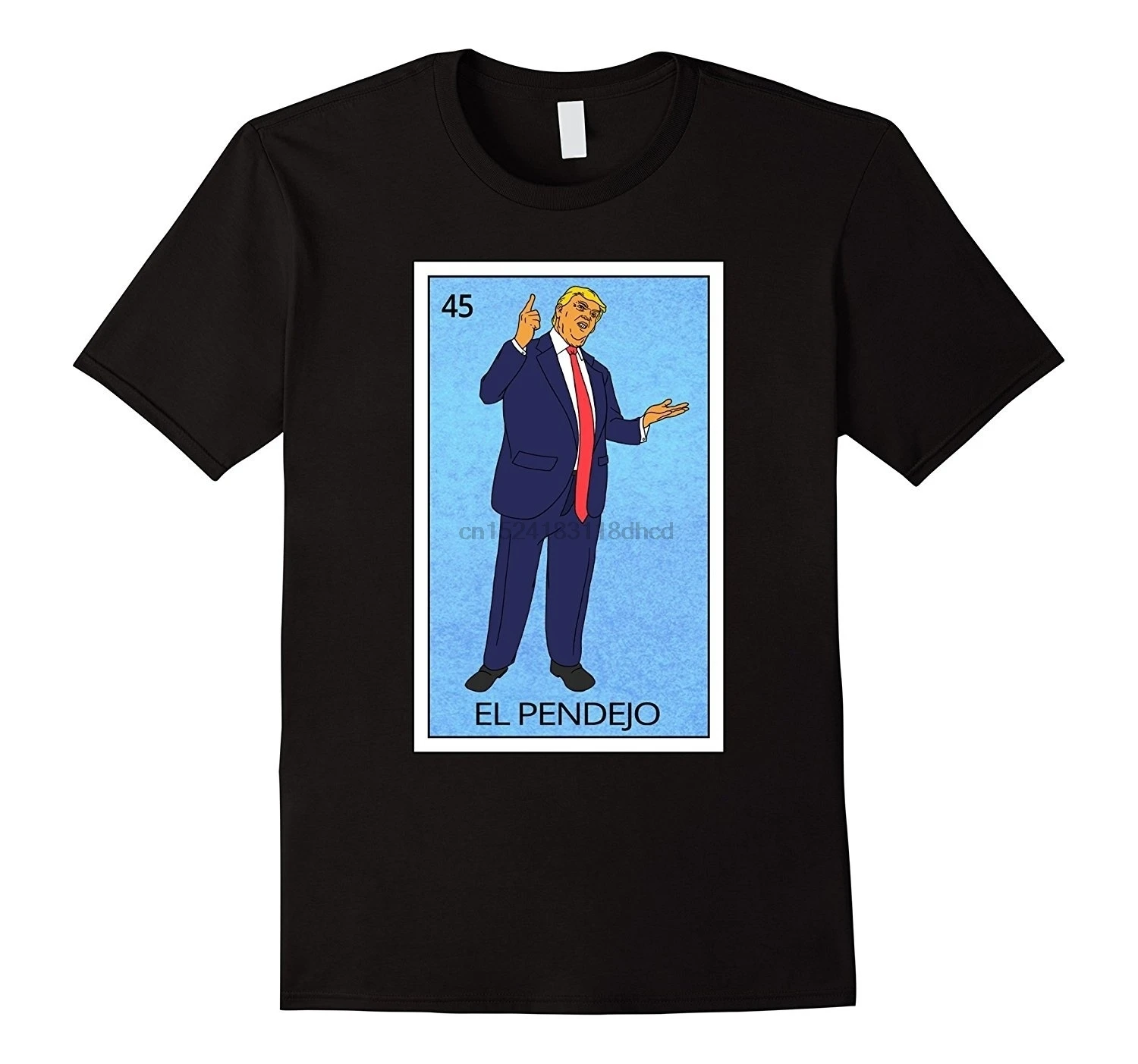 Мужская футболка Trump El Pendejo Loteria Card Impeach Resist из хлопка |