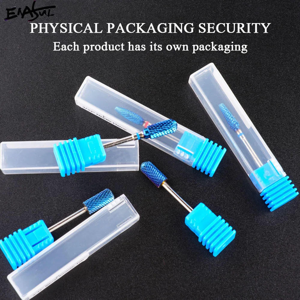 ENASUI 5Size Flat Head Tungsten Nail Drill Bit For Nail Manicure Pedicure Electric Nail Drill Accessories Nail Art Tools