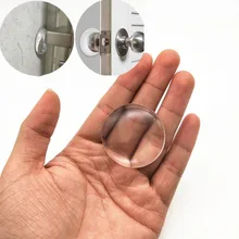 6pcs Transparent Wall Protector Door Handle Bumper Protective Plug Non-slip Sticker Self-adhesive Round bumper door Stop Muffler