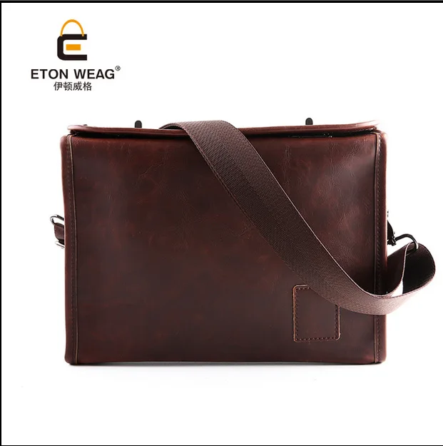 New Korean men's retro shoulder bag double buckle diagonal bag trend briefcase tide