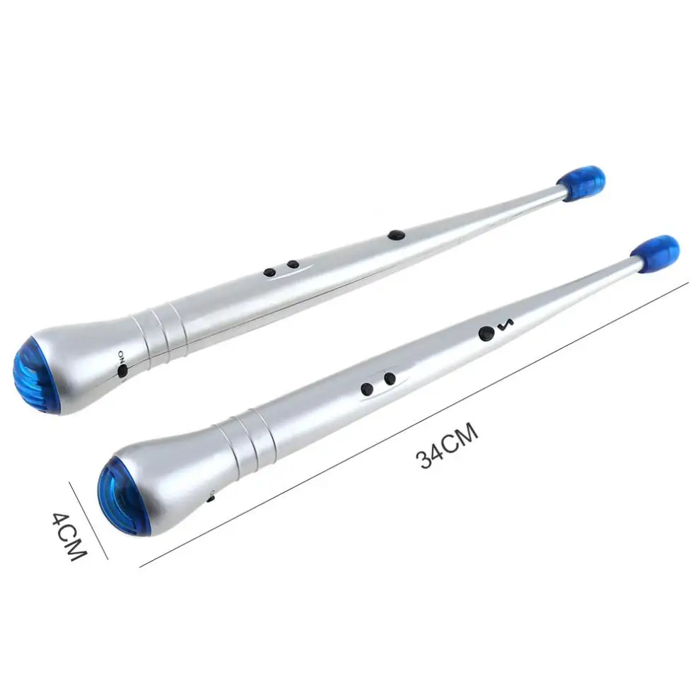 2pcs Electronic Drumsticks Create Drum Sticks Crash & Snare Sounds with Sensitive Tip Speaker Percussion Instruments