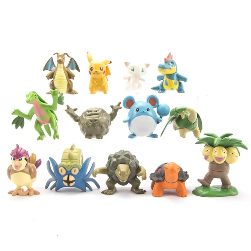 Takara Tomy 13pcs/set Pikachu Doll Toys Action Figure Pokemon Figures Collections for Children