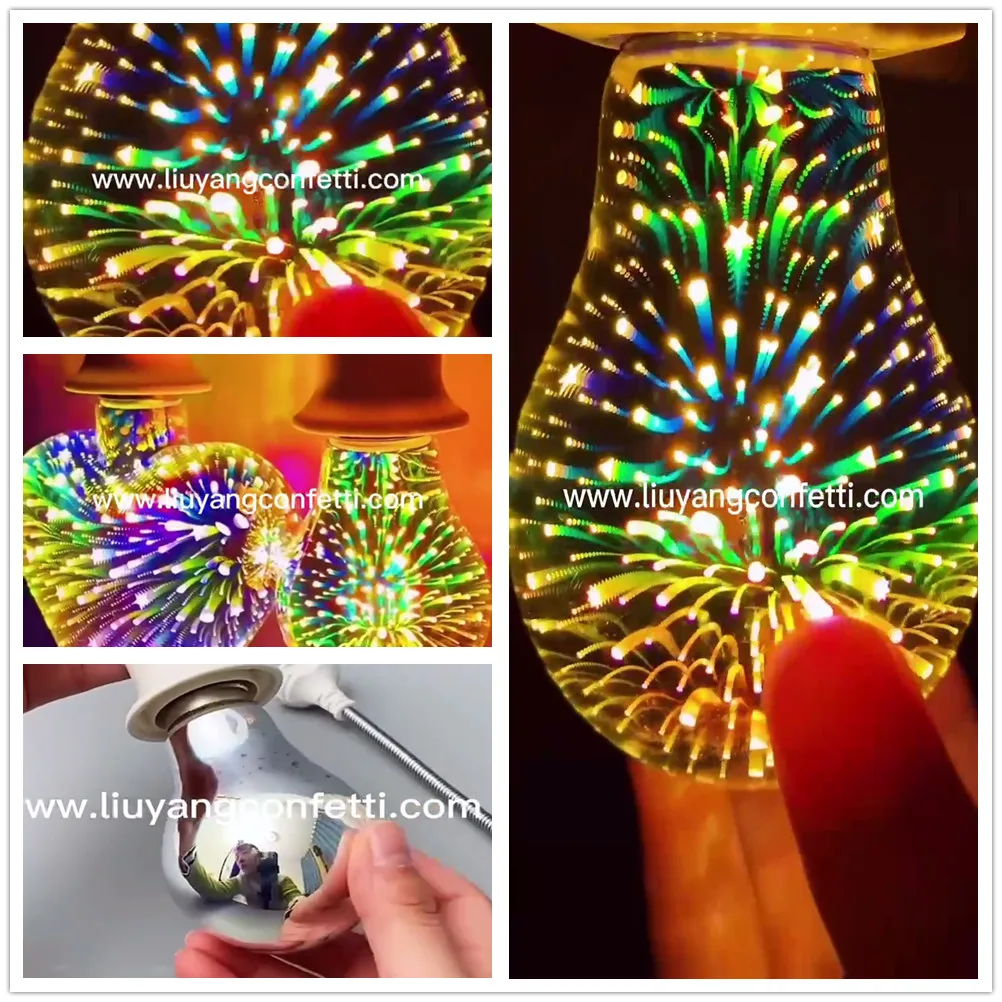 불꽃 놀이 램프 전구 3d Led E27 6w 85-265v 빈티지 에디슨 라이트, 휴일 장식 밤 스타 참신 크리스마스 새해 축제