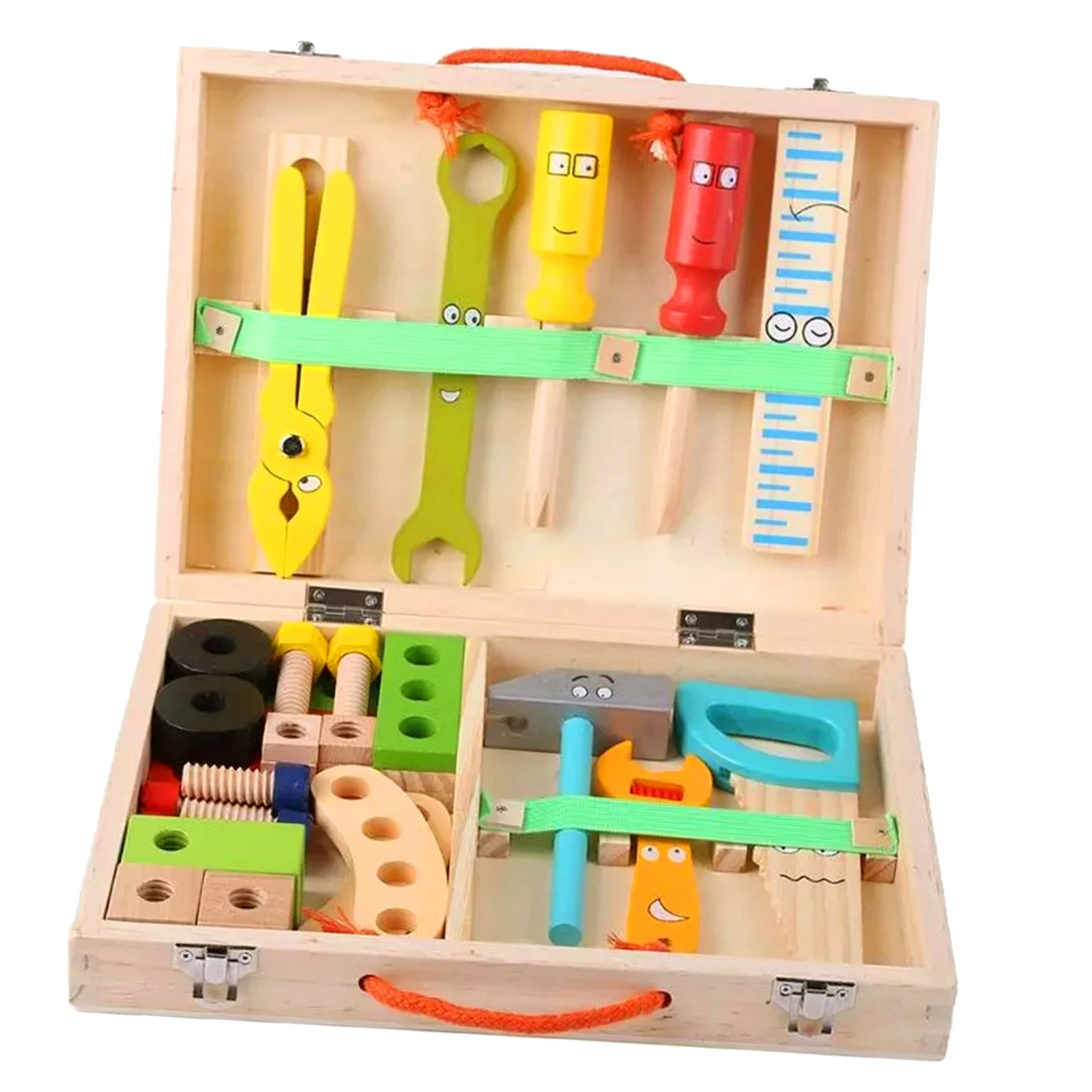 Wooden Repair Tools Box for Children Educational Puzzle Toys Games