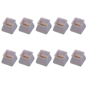 

10pcs Soft Silicone Non Slip Moving Home Square Flexible Floor Protector Scratchproof Living Room Table Feet Chair Leg Cover