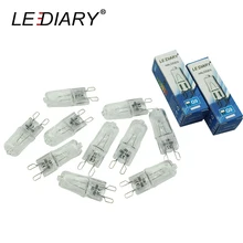 LEDIARY 20 шт. 110V супер яркий G9 галогенная лампа 25/40/60W галогенные лампы 2700K теплый белый Крытый четкий каждая лампа с внутренней коробкой