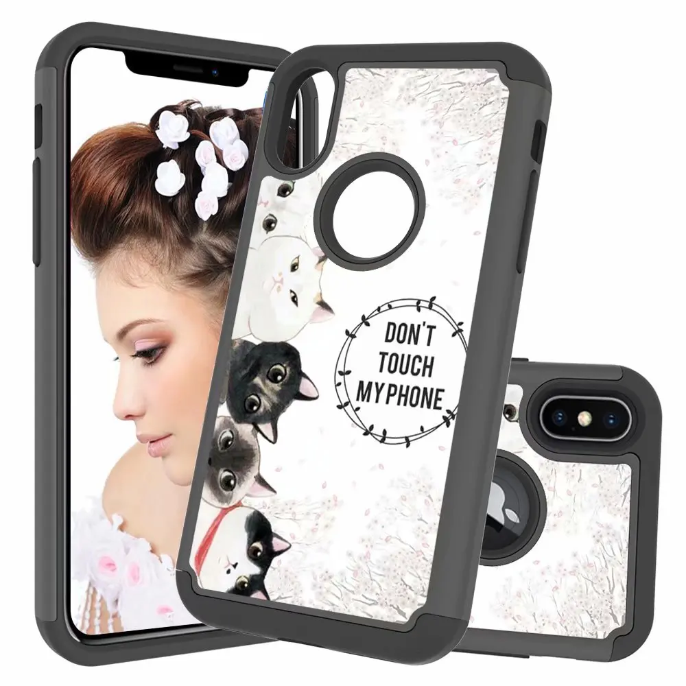 Чехол для iPhone X, XS, XR, XS, Max, iPod Touch, 5, 6, 7, тканевый чехол с защитой от падений, чехол с цветной картинкой, усиленная защита - Цвет: five cats