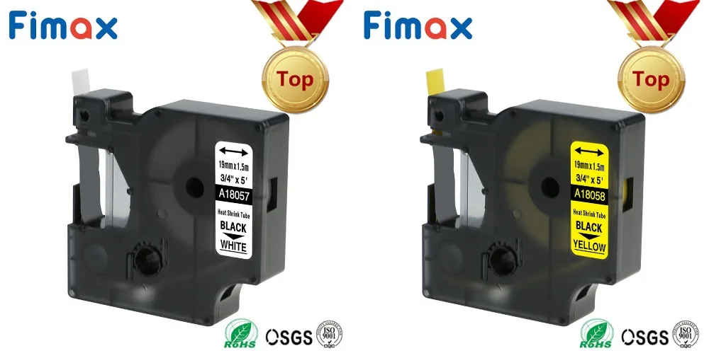 Fimax 1 шт. 18051 18052 совместимый для Dymo промышленный терм усадочная трубка для Dymo 18053 18054 18055 18056 Dymo носорог принтер для печати этикеток