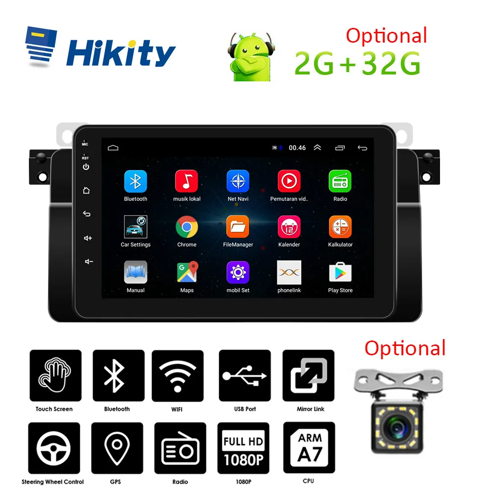 Автомобильный мультимедийный плеер Hikity 2 Din радио Android 8 1 Mirror Link &quot Авторадио