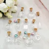 300pcs Heart/Tube/Square/Water Drop/XO/Flat/Flower/Star Mix Shape Mini Glass Bottles with Clear Cork Stopper Tiny Vials Jars 3