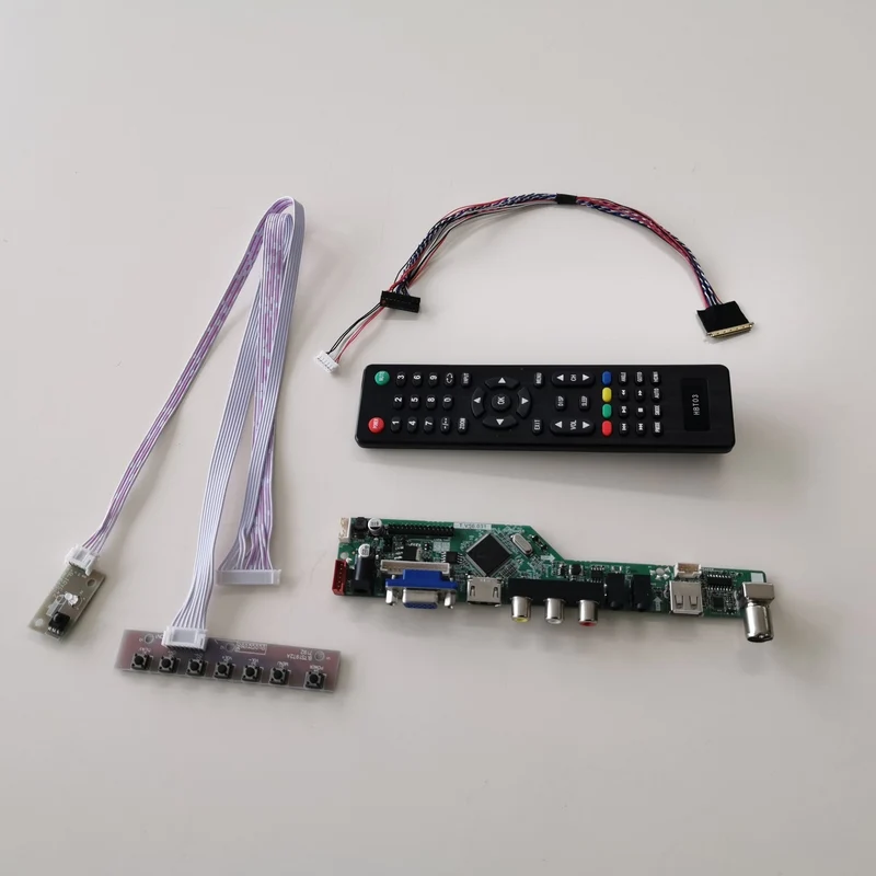 Для ноутбука LP156WD1-TLD1/TLD2/TLD3 VGA+ HDMI+ AV+ USB+ RF TV56 плата контроллера экрана LVDS 40Pin WLED 1600*900 15," комплект