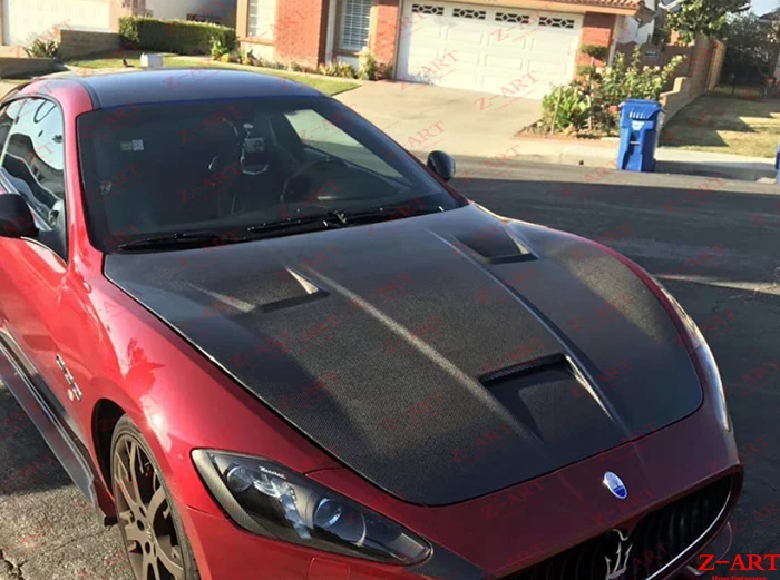2008- Z-ART для Maserati GranTurismo S GranCabrio S реальные боковые юбки из углеродного волокна боковые губы для Maserati GTS GC S 4.7L