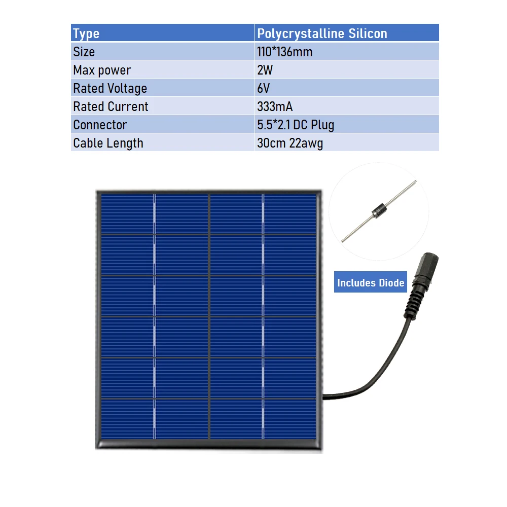 2V Mini Power Solar Panel Modul Systerm DIY für Batterie-Handy T6U1 