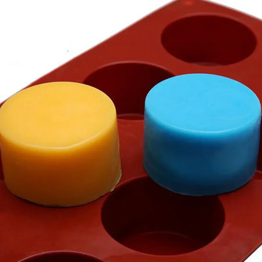 8 Holes Round Shape Silicone Cake Mold 3D Chocolate Candy Pudding Ice Mold Fondant Pastry Mould