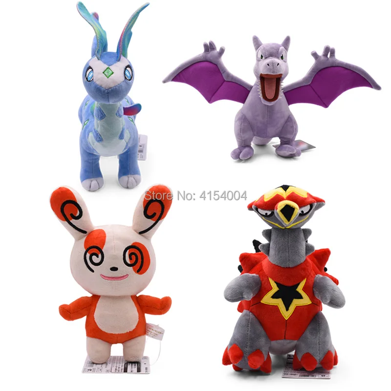 Аниме Кукла Пикачу Spinda Snorlax Aurorus aerodacktyl Gible Turtonator Lucario мультфильм чучела Peluche плюшевые игрушки Рождественский подарок
