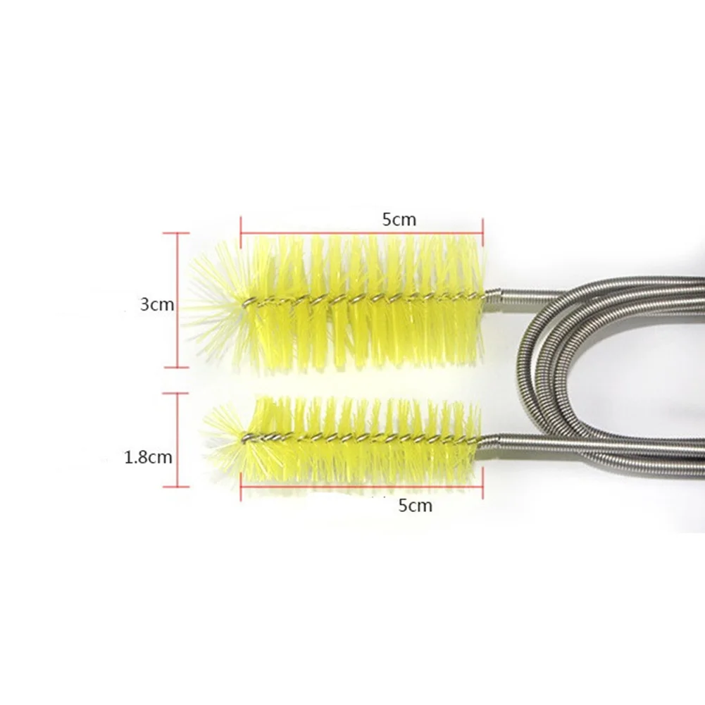 Аквариум с двойной головкой щетка желтый чистящий инструмент для фильтра насоса трубы
