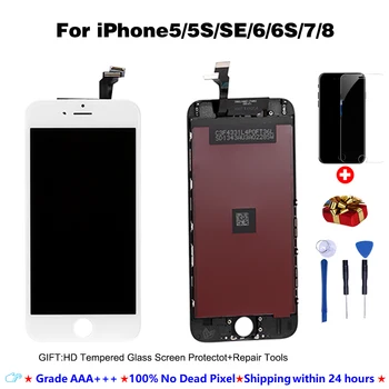 

AAA++LCD Display For iphone 6s lcd digitizer 5S 7 8 6S Plus 3D Touch Screen Replacement No Dead Pixe + tool+gift