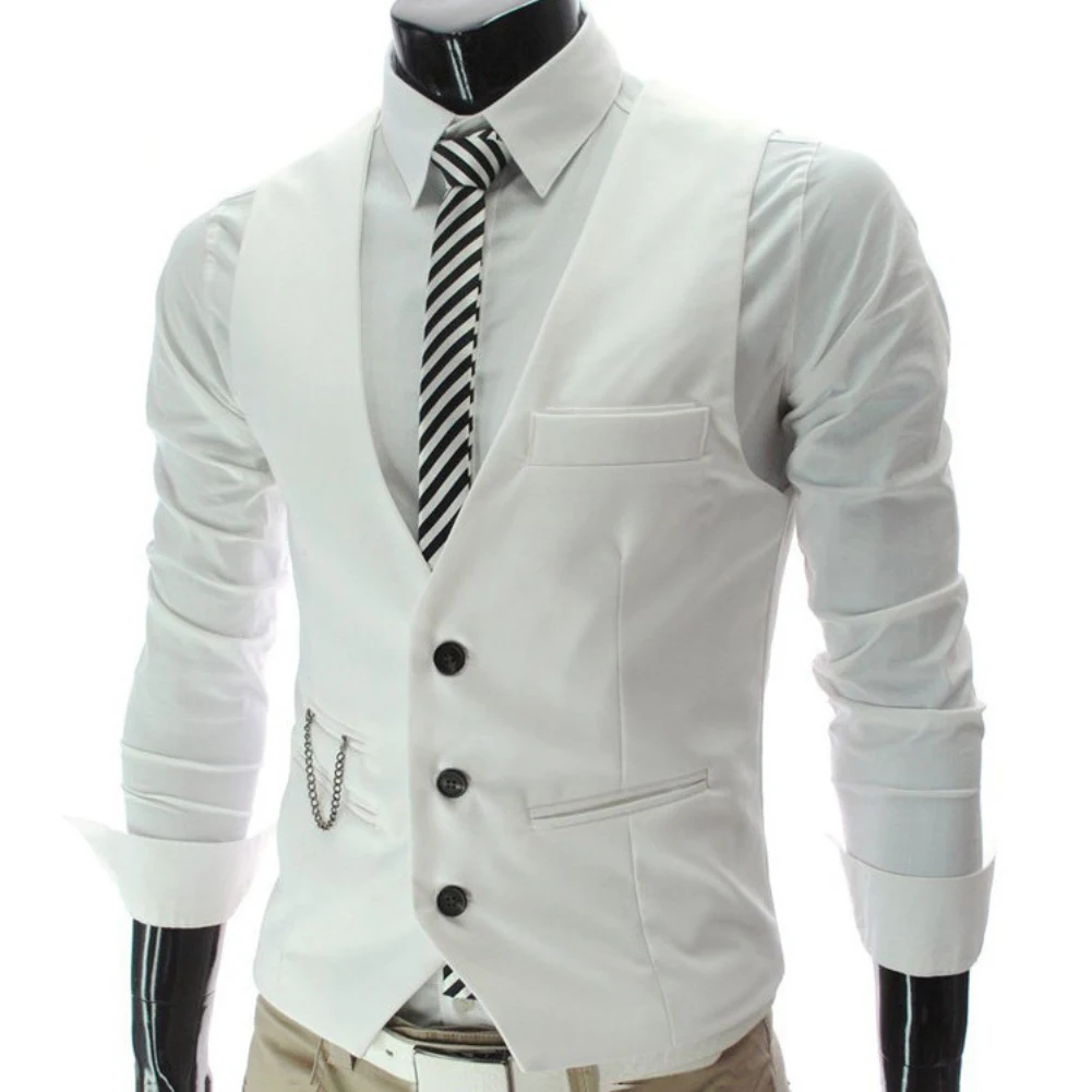 M-5XL, новинка, костюм, жилет для мужчин, S-liming Fit, мужские официальные жилеты, жилет, Повседневный, без рукавов, пиджак, Деловой, офисный, свадебный жилет