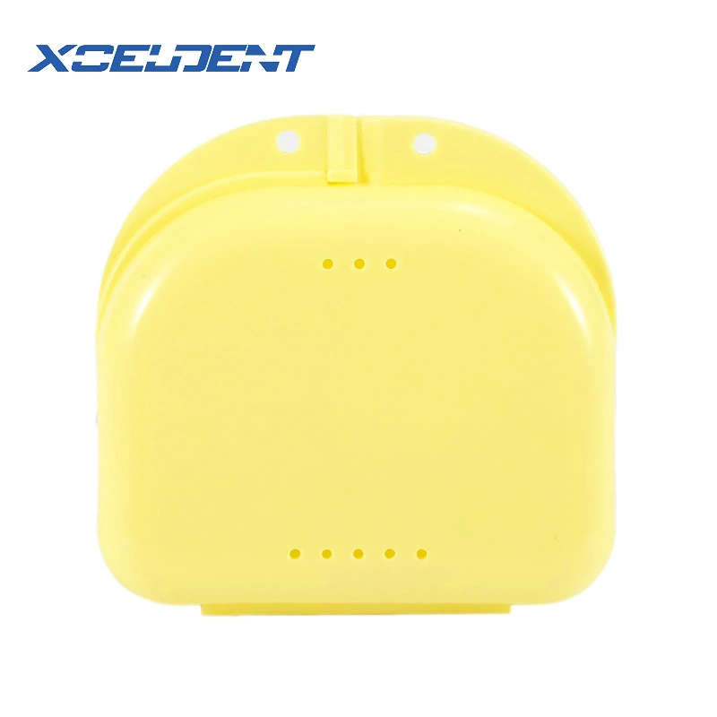 Yellow 1 шт. коробка для хранения ложных зубов чехол зубной фиксатор подтяжки рот защита протез отверстие для воздуха чехол для хранения коробка стоматологический инструмент - Цвет: Yellow