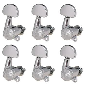 

Locked String Tuning Peg Key Machine Heads Semicircle Button for Acoustic Electric Guitar Lock Schaller Style