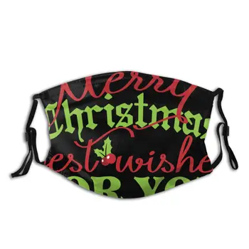 

protective mask with filter Merry Christmas Best Wishes For You anti dust PM2.5 reuse adult teen child girl