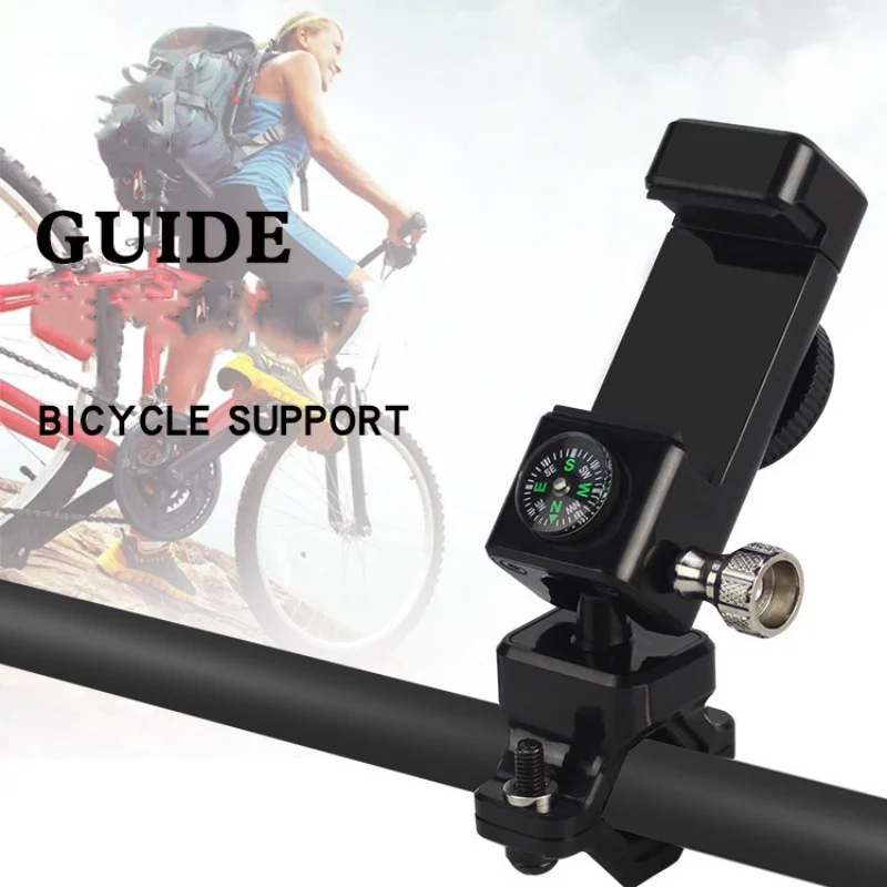  Multi Function Bicycle Mobile Phone Bracket Riding Waterproof Navigation Frame Compass With Light M