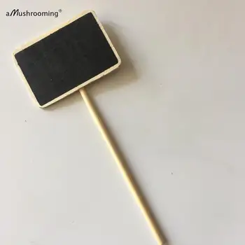 

100pcs Wood Blackboard Flower Plant Herb Vegetable candy Sign Gardon Plaque Craft Flower Signs food signage Wedding Birthday