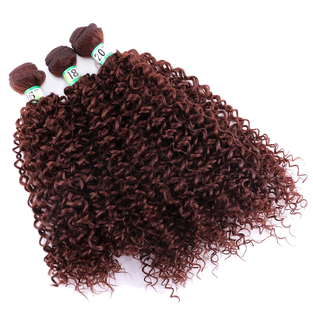 Color #613 Brown Golden 70 g/pcs Afro kinky Curly Hair Bundles Double Weft Synthetic Hair Extensions