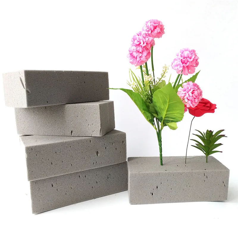 

1Set Dry Flower Holder Foam Artificial Flower Mud Handle Bridal Floral Arranging Design DIY Crafts Wedding Home Decor