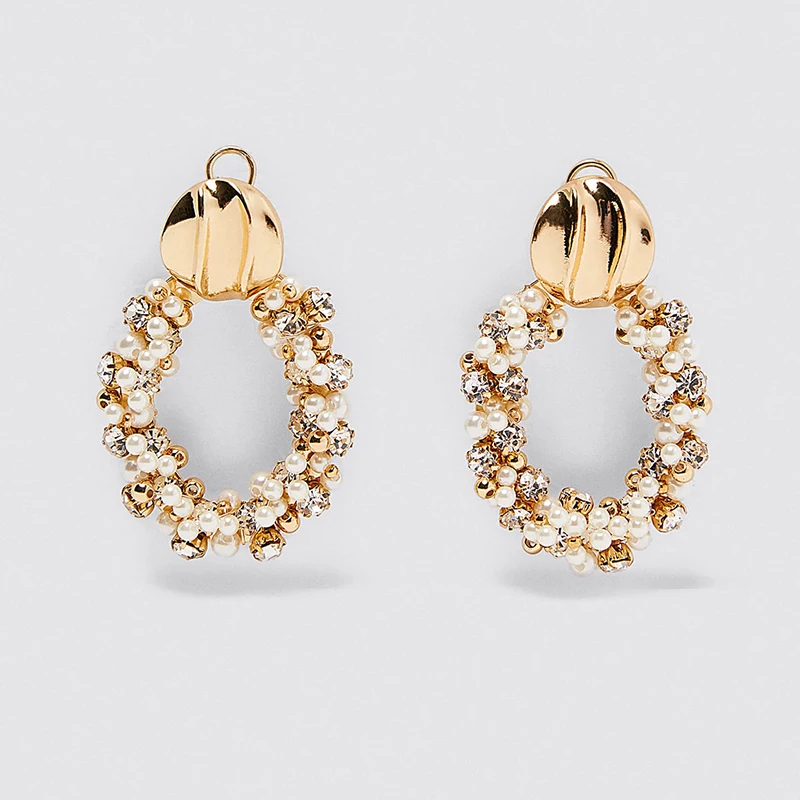 JURAN ZA, новая мода, геометрические висячие серьги с кристаллами,, Boho, ручной работы, висячие серьги для женщин, ювелирное изделие, подарок