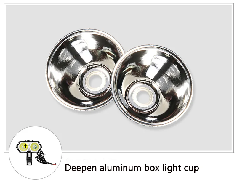 Headlight Led Motorcycle X2 20W Bulbs Headlights Spotlights Fog Light for Motorbike scooter Bicycle 12V Moto Light Driving Lamp