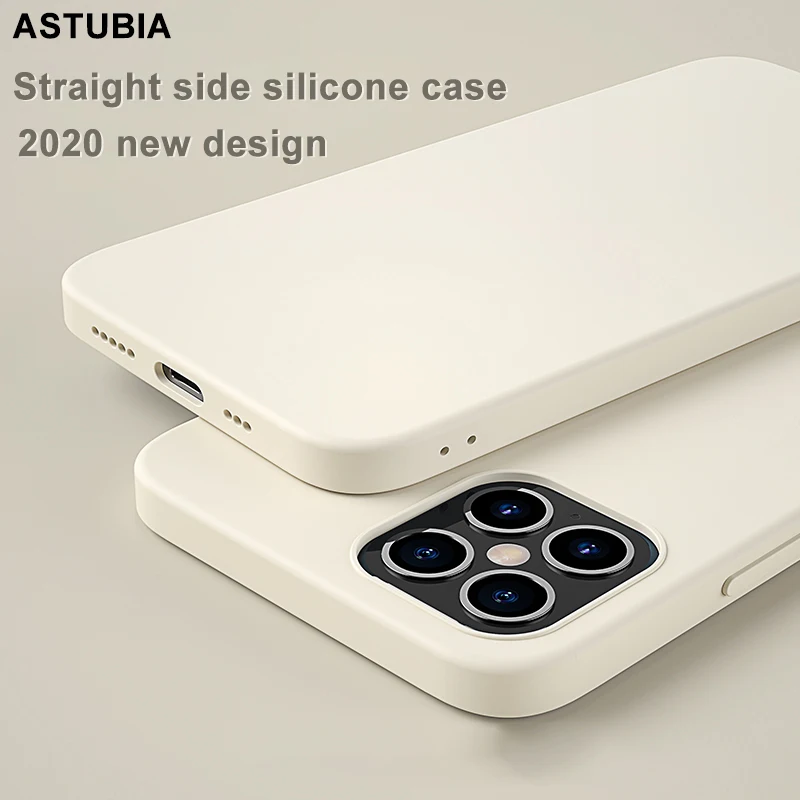 ASTUBIA жидкий силиконовый чехол для телефона iPhone 12 11 Pro Max, оригинальный Официальный чехол для iPhone XR XS Max 7 8 Plus SE 2020, чехол|Специальные чехлы| | АлиЭкспресс
