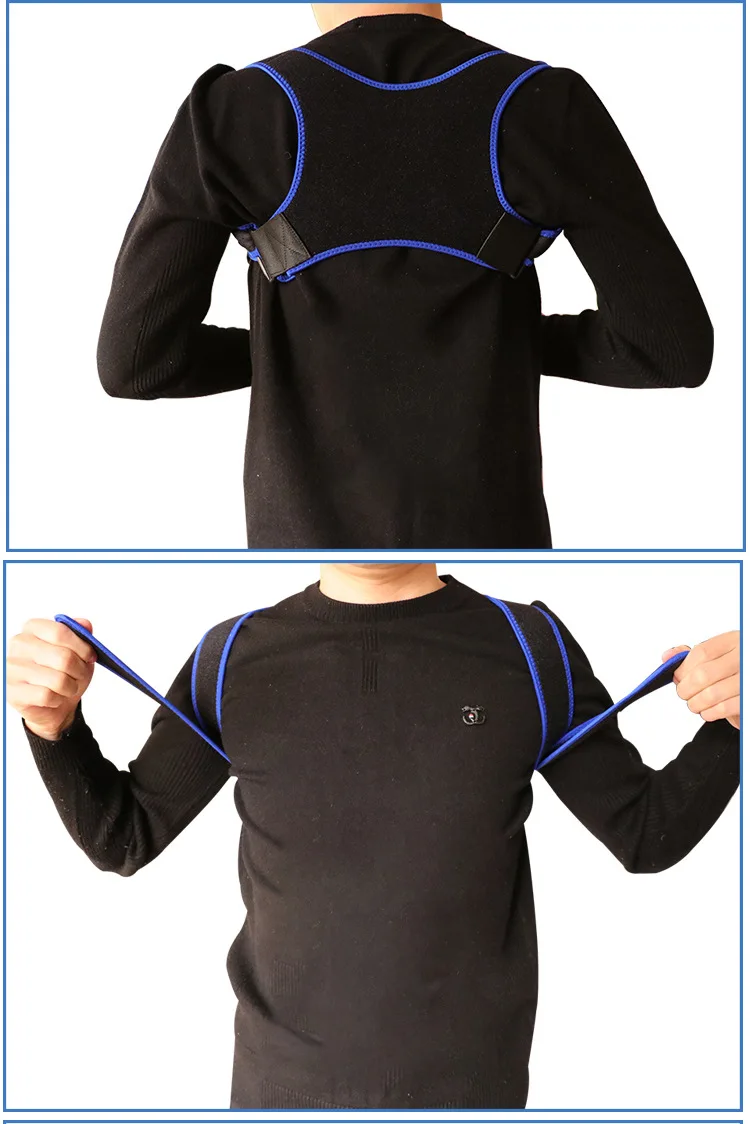Cross Border Hot Selling Clavicular Belt Hidden Breathable Adjustable Clavicle Fixing Band Scapula with Quite Suspender Strap