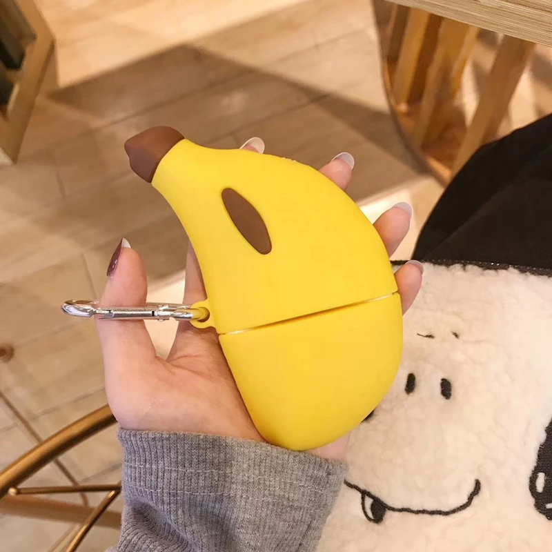 Модный симпатичный чехол с bluetooth гарнитурой и бананом для Airpods pro, силиконовый мягкий защитный чехол для Apple Airpods pro, чехол
