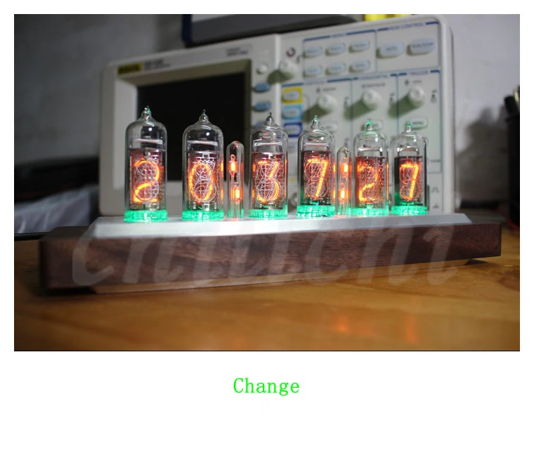 IN14 светящиеся часы NIXIE часы V3.0 грецкий орех и алюминиевая панель