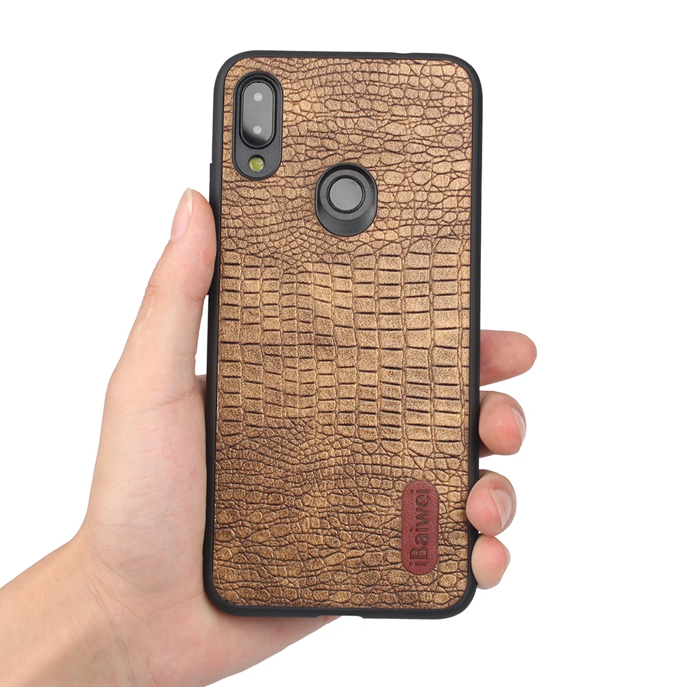Чехол-накладка из поликарбоната с крокодиловой текстурой для Xiaomi Redmi Note 7