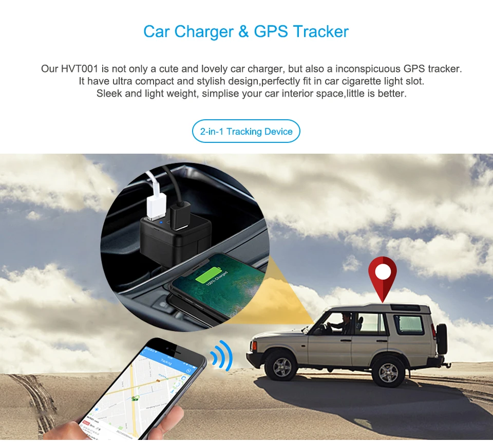 Портативное зарядное устройство, gps автомобильный трекер, автомобильное зарядное устройство, отслеживающее устройство, умная быстрая зарядка, штекер, отслеживание голосового монитора, ACC Обнаружение