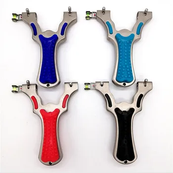 

Slingshot Stainless Steel for Hunting Catapult Silicone Straight Handle with Rubber Band Outdoor Shooting Sports 2020 New