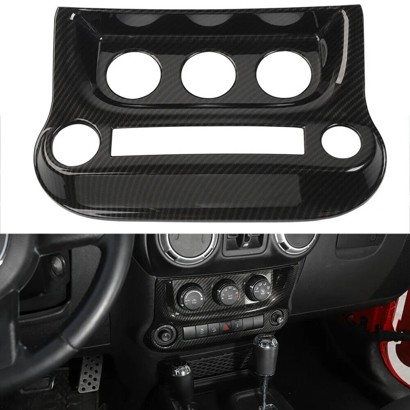 Панель переключателя кондиционера из углеродного волокна для Jeep Wrangler JK 2011