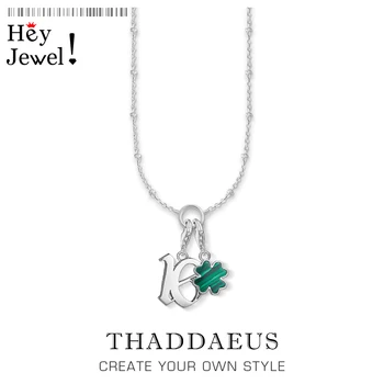 

Charm Necklace Lucky Number 16 Clover,2020 Summer New Fashion Jewelry Europe 925 Sterling Silver Bijoux Trendy Gift For Women