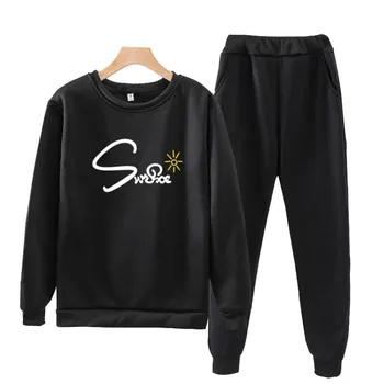 

Milinsus Autumn Winter Set Women Track Suit Korean Long Sleeve O-neck Sweatshirts and Pants Casual 2 Piece Sets Womens Outfits