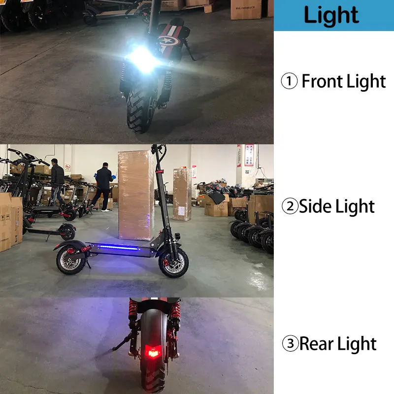 2000W Electric Scooter 48V 20A New Folding Adult E Scooter 10inch Dual Enging Strong Electric Skateboard Highpower Scooter
