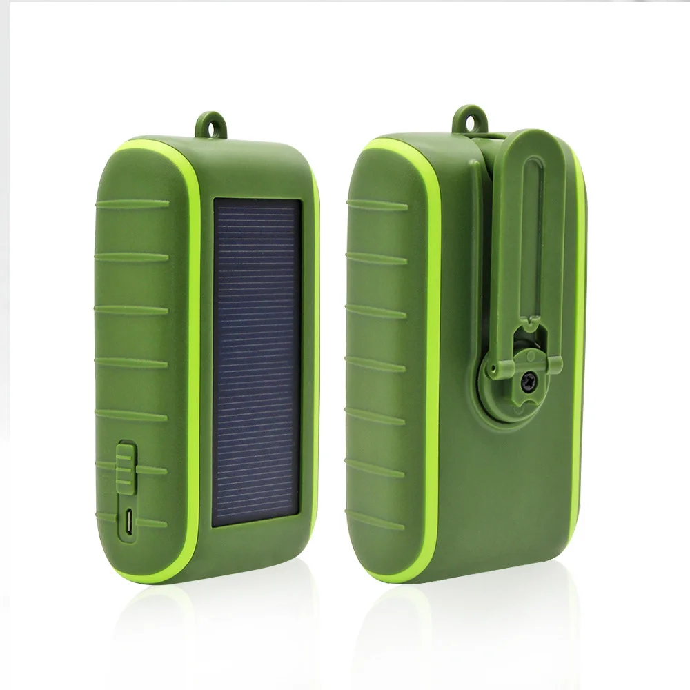 good power bank 6000/8000mAh Multi-function Solar Power Bank Hand Crank Dynamo Powered Universal Double USB Outdoors Portable Charger PoverBank power bank portable charger